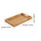 Bamboo Wooden Tea Tray with Handles - Durable Dinner Plate Stand