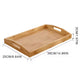 Bamboo Wooden Tea Tray with Handles - Durable Dinner Plate Stand
