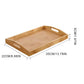 Bamboo Wooden Tea Tray with Handles - Durable Dinner Plate Stand
