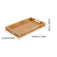 Bamboo Wooden Tea Tray with Handles - Durable Dinner Plate Stand